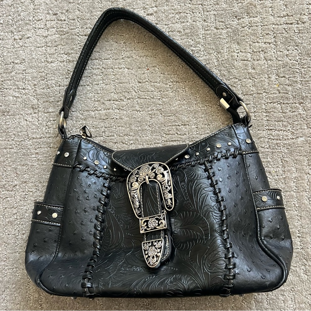 Buckle western style handbag
